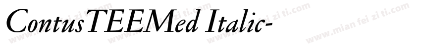 ContusTEEMed Italic字体转换